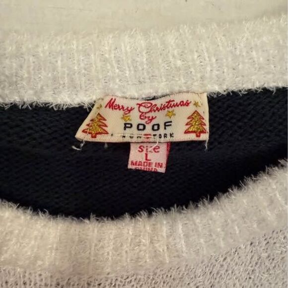 Merry Christmas By Poof Ugly Christmas Sweater Women’s Size Large - Picture 7 of 9